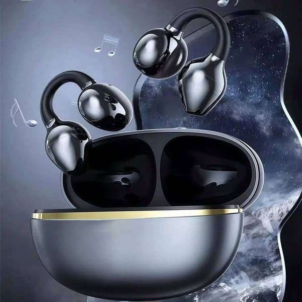 BT Headset 5.3 Wireless Air Conduction Headphones Clip Ear Music Noise Canceling HD Call Sports Gaming Earphone 26Y0526