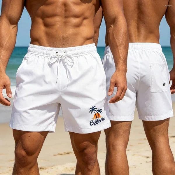 Men's Shorts Quick-drying Swim Trunks Summer Beach 2026 Casual Surfing Everyday Sexy Lining Shorts.
