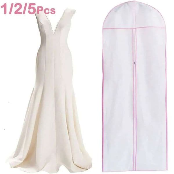Designer 1/2/5Pcs art 180Cm Wedding Dust Cover Hanging Bridal Garment Dress Suit Coat Home Storage Bag For Clothes Free Shipping 13