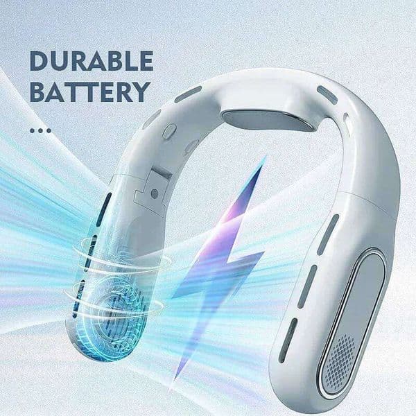Portable Leafless Hanging Neck Fan USB Charging Small Wind Cooler for Office Camping Outdoor Travel - Thanksgiving Gift Idea 26L0526