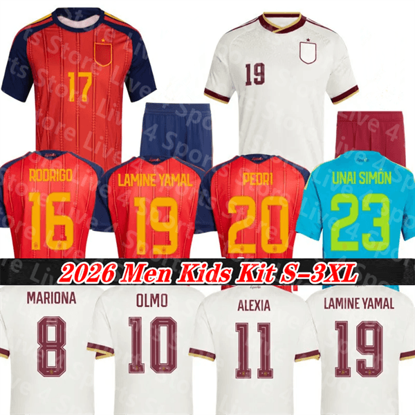 SPAIN Soccer Jersey 2026 world cup SPANISH Football Shirt PEDRI GAVI LAMINE YAMAL MORATA Carvajal OLMO FERRAN RODRIGO ZUBIMENDI MERINO Munoz Men kids kit uniforms