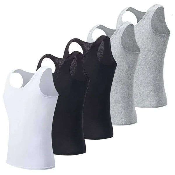 5-piece European and American MEN'S Cotton-based Simple Joker Vest plus Size Fitness Sleeveless T W260522