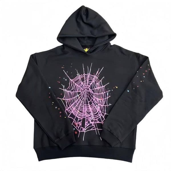 Spider Print Hooded Sweatshirt Loose Hip Hop Street Style Pullover, Warm Fleece Long Sleeve Tops for Teenagers Adults Best Seller Unisex Casual Outerwear Hoodies ss