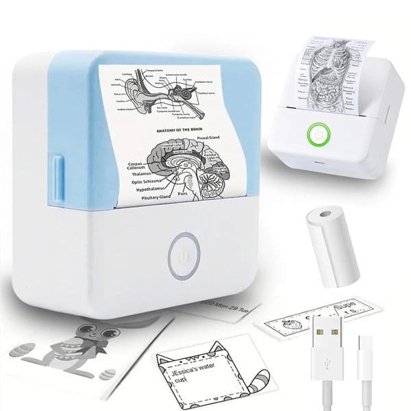 Mini HD Portable Label Thermal Printer Endurance Bluetooth Printer for Student Error Title Note Wrong Pocket Inkless Printing 260526