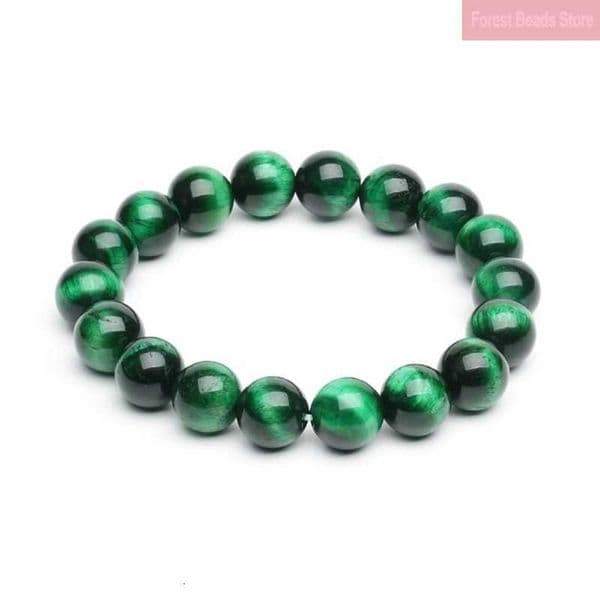 Natural Stone Green Tiger Eye Bracelets Healing Visuddhi Chakra Stress Relief Reiki Yoga Blue Energy Jewellry Pulsera M260526