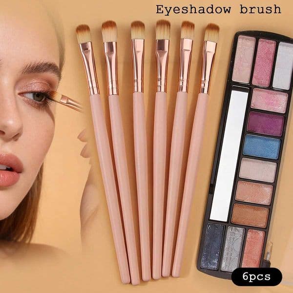 6 PCS Soft Eyeshadow Brushes Blending Brushes Concealer Brushes Multi-functional Beginner Portable Eyebrow Makeup Brush Set M260525