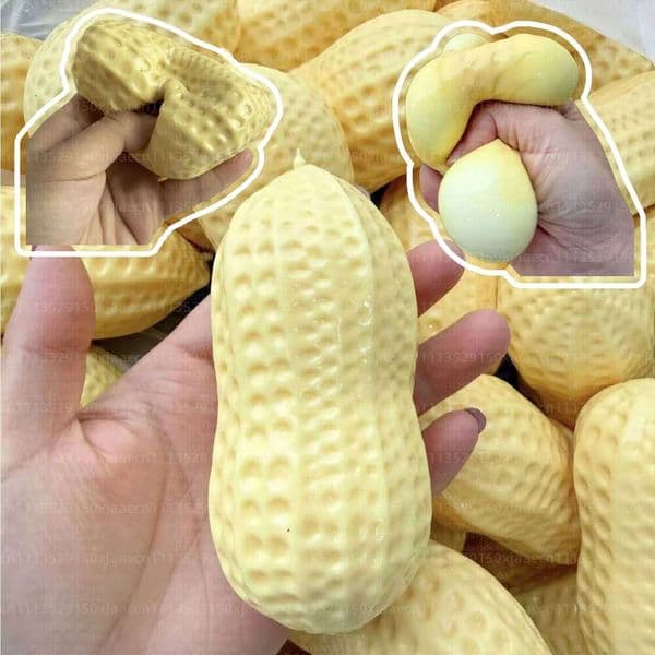 Giant Peanut Squishy & DIY No Rebound Soft Stretchy Stress Relief Fidget Sensory Squeeze Toy for Kids Adults Gift 26L0526