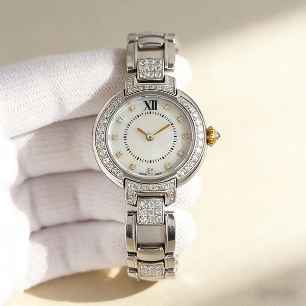 New Women's Watch Sapphire Glass Mirror Diameter 30mm Zirconia Diamond Pointer Display C1Ct163 Quartz Movement Ultra Thin 7.5mm Watch
