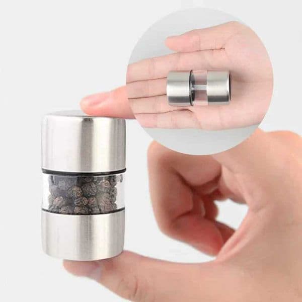 Manual Salt Pepper Grinder Stainless Steel Portable Mini Mill Grinder For Herb Pepper Spice Rose Salt Kitchen Grinding Gadgets L260526