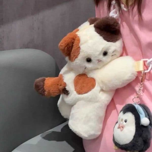 Plush Toy Penguin Crossbody Bag Dual-purpose Bag Doll Children Backpack Large Capacity JK Lolita Animal Shoulder Bag Girls M260525