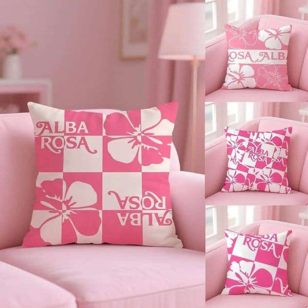 Fashion A-ALBA R-ROSA Cushion Cover Pillowcase Uiltra Soft Skin Friendly Fabric Cloud Like Comfort & Conceadled Zipper 26Y0526