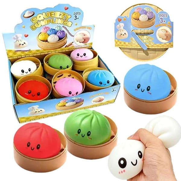 Soft Colorful Simulation Dumpling Squeezing toy, a Relaxing Stress Relieving toy for Children and Adults Squishy 26L0526