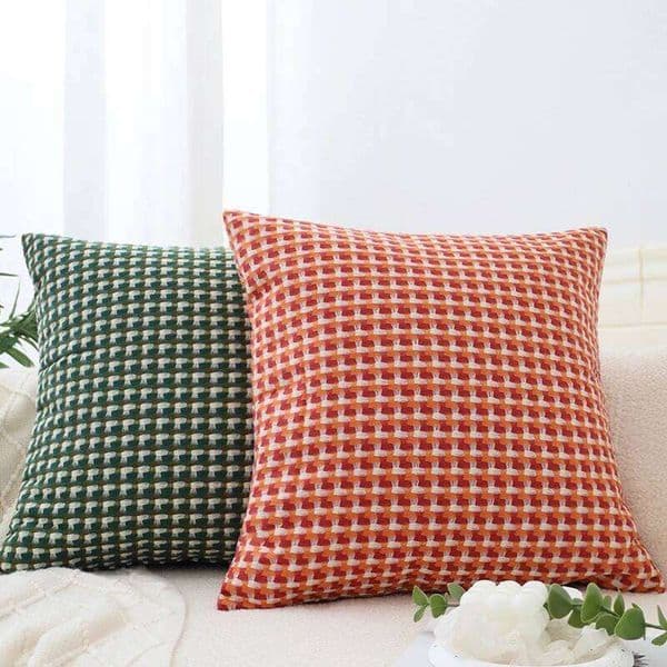 Simple Yarn-Dyed Jacquard Pillow Case Light Luxury Cushion Cover 45x45cm For Nordic Style Hotel Decorative Sofa Cushions 26L0526
