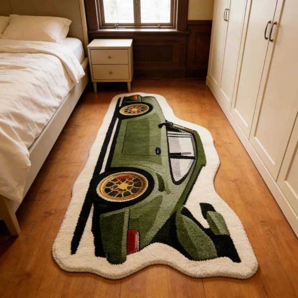 Cartoon Car Carpets for Living Room Cool Personty Bedroom Decor Carpet Irregular Bedside Plush Rug Fluffy Soft Home Floor Mat W260525
