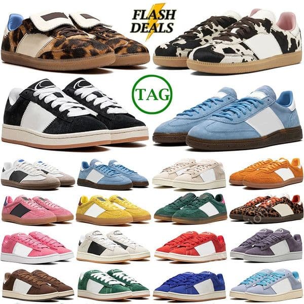 Cheap New Designer Casual shoes suede Dark Green for men women sneakers Light Silk Pink Fusion White Black Gum Fashion Hiking Outdoor mens trainers US 5-11