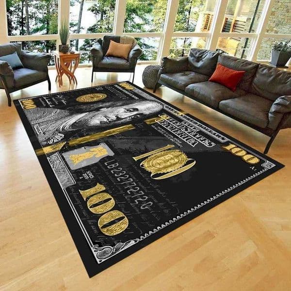 100 Dollar Bill Area Rug Ben Franklin Old 100 Dollar Bill Dobby Rug Unique ic US Dollar Bill Money Rug One Money Dollar Rug W260525