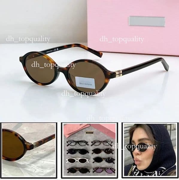 Muimuisunglasses Designer Sunglasses For Women Men Fashion Luxury Nerd Small Frame Oval Retro Euro American Trend Glasses Uv400 Goggles Muumiu Sunglasses 660