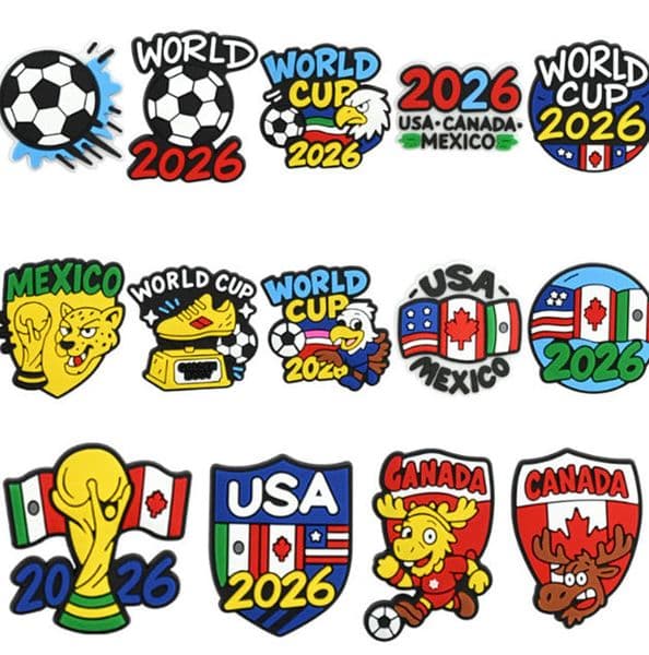 football world cup cartoon shoe charms DIY shoe flower buckle brithday party sweet summer muti style