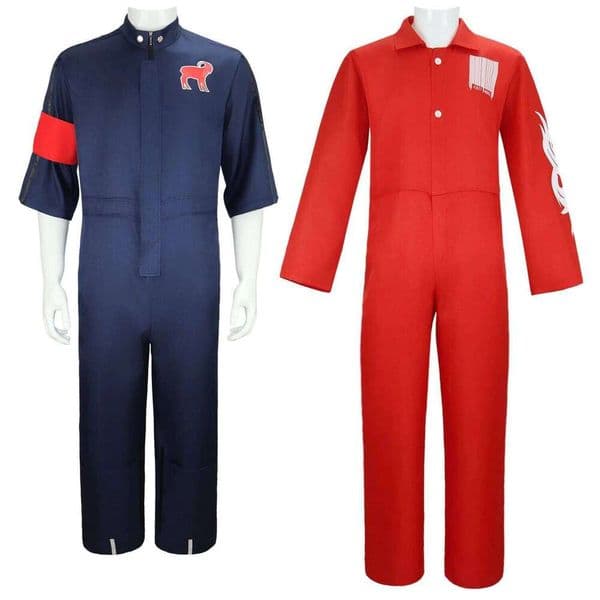 Joey Costume Outfits Jordison Fantasia Bodysuit Band Slip Cosplay Knot Red Blue Jumpsuit Halloween Carnival Suit for Men