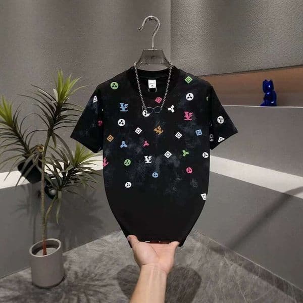Fashionable High-End Tie-Dye Short-Sleeve Round-Neck New Summer Trendy Light Luxury Men's Loose-Fitting T-Shirt