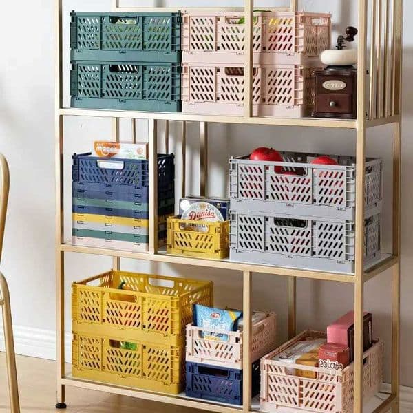 Household large folding basket tabletop cosmetic toy storage basket Nordic minimst multi-functional snack and sundry organiziJ260527
