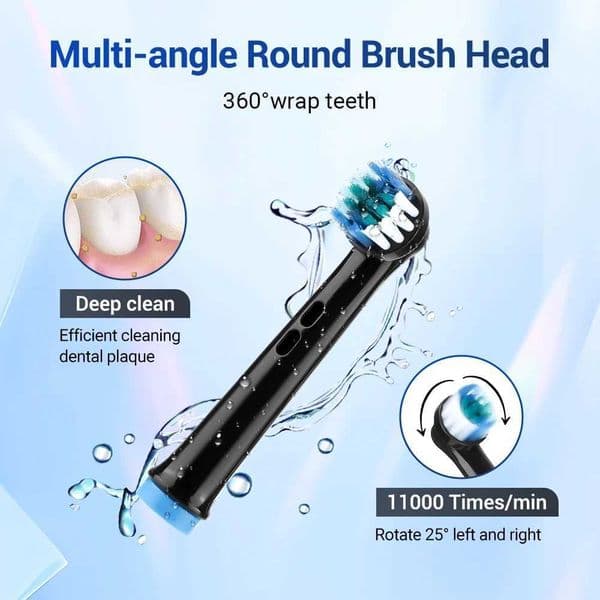Electric Toothbrush Rotary Rechargeable Electric Toothbrush for Adults Rotating Electric Toothbrushes with 4 Soft Brush HeadsL2605269EMS
