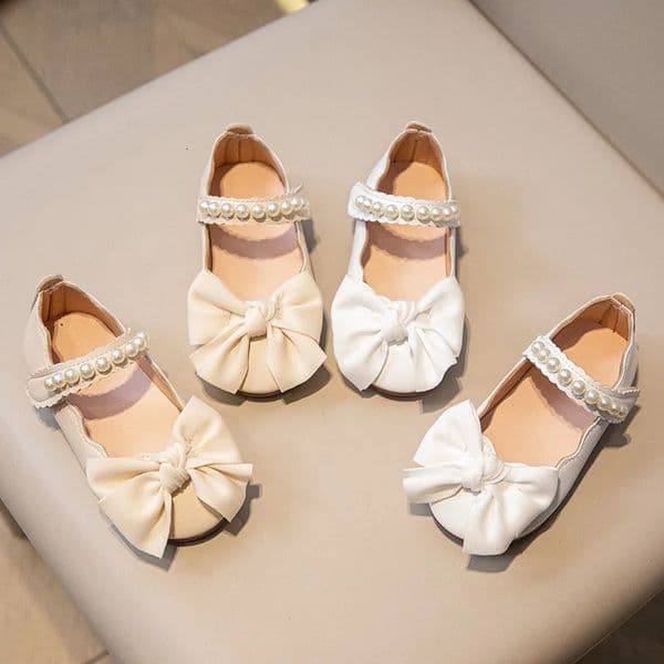 2026 New Cologne New Girls Casual Kids PU Leather Shoes With Beads Bow Knot Sweet Cute Fashion Perfume Princess Children cologne Wedding Dress perfume Party Fla