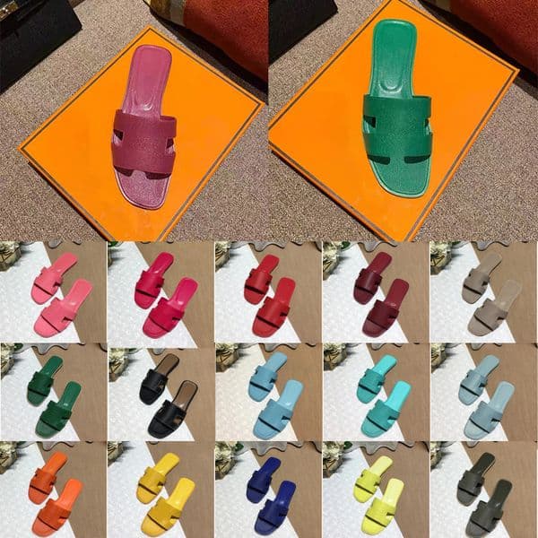 Free shipping Designer Sandals Women's sandals Slippers Fashion Floral Slippers Leather and Rubber Flats slides Sandals Summer Beach Bottoms Slippers