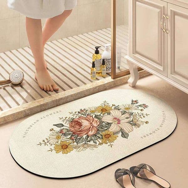 Bathroom absorbent floor household door foot toilet carpet bathroom non-slip mat diatom mud cushion 26Y0527