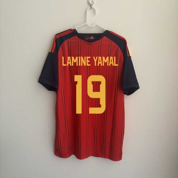 2026 World Cup Spain Home Jersey No 9 Gavi No 7 Morata No 19 Yarmal Football Shirt L260527