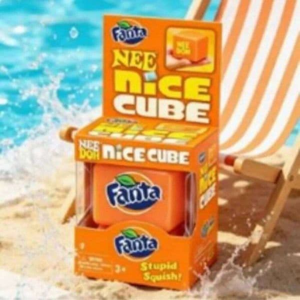 Fanta Nice Squishy Nee Doh Super Soft Slow Rebound Stress Relief Cute Orange Soda Cube Anti-Stress Toy For Office H 26L0527