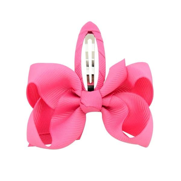 Girls Ribbon Hair Bows, 2.75 Inch Assorted Candy Color Snap Clips, Toddler Kids Baby Hair Accessories Set