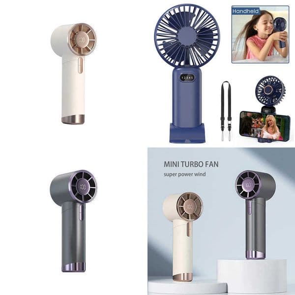 NEW Portable 5 Speeds Adjustable 1-100 Speeds High Speed Fans Super Powerful Air Duster Rechargeable Mini Usb Handheld Turbo Fan Z260526K4VL