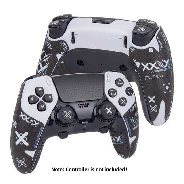FINALORD Controller Anti Skid Grip Tapes Compatible With Playstation 5 DualSense Edge HandleButtonsTriggerCross print-Black Z260526