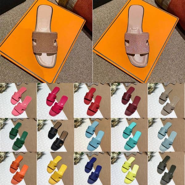 Free shipping Designer Sandals Women's sandals Slippers Slippers Rubber slides Summer Beach Bottoms Slippers 36-42