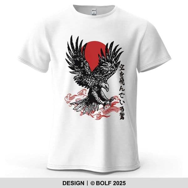 Magnificent Flying Eagle Printed Mens T-Shirt 100 Cotton Oversized Majestic Graphic Ts for Women Tops Ts Casual Strtwear D260527