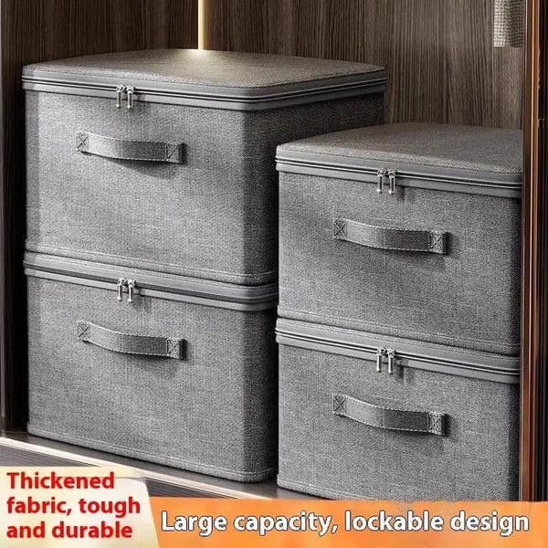 Multifunctional Foldable Storage Box With Cloth Cover Large Capacity Quilt Bra Underwear Organizer 260527