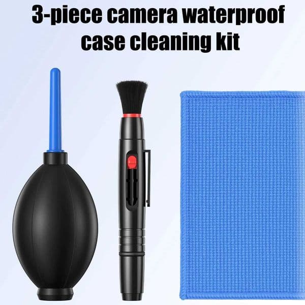 Camera Lens Cleaning Kit with Air Blower Brush Microfiber Cloth Lens Pen - 3-Piece DSLR Dust Removal Tools Set Z260527VBKU