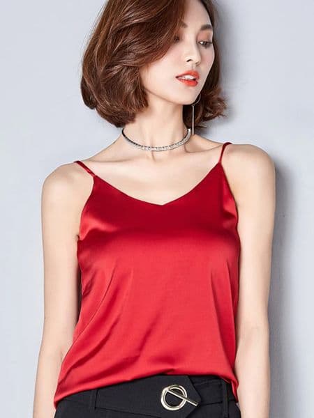 2026 Summer Sexy Satin Silk Tank Tops Female Strap Basic Spaghetti Strap Tops Women Sleeveless Camisole Camis Vest Green Red 260527