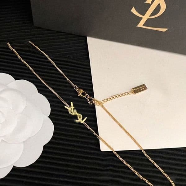 18K titanium necklace Gold Letter Diamond Designer high-end necklace Elegant women Pendant necklace Jewelry Gold chain z44a#