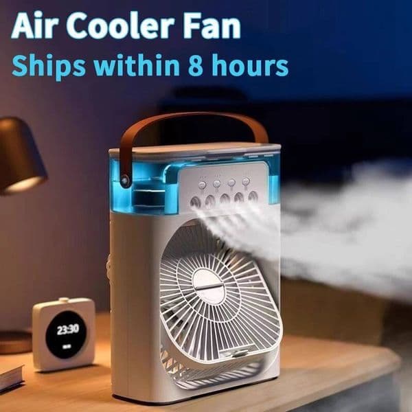 New 3 In 1 AIr Conditioner Household Mini Cooler LED Night Light Portable Humidifier Air Adjustment Office Home Fan ddmynov