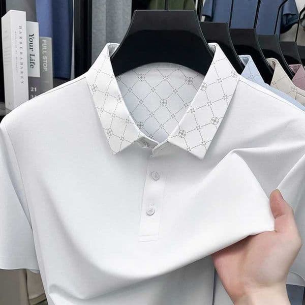 Designer brand ice silk short sleeve shirt printed fashion summer comfort breathable business leisure mens T-shirt Z260527