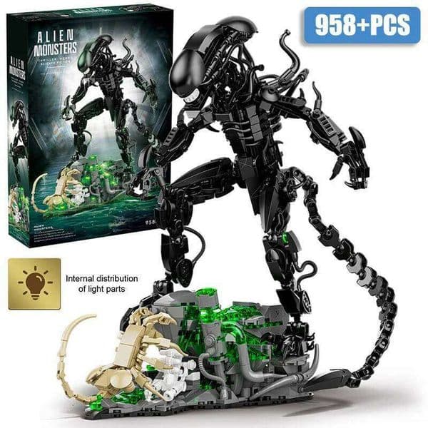 Creative MOC Monster Building Blocks Bricks Set DIY Alien Figures Assembly Model Kit Toys For Children Adult Boys Gifts J260527