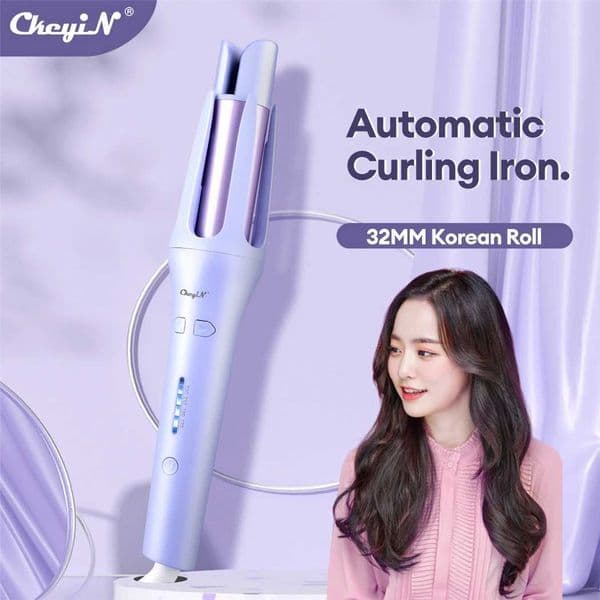 CkeyiN Automatic Hair Curler 32MM Auto Rotating Ceramic Hair Roller Professional Curling Iron Curling Wand Hair Waver L260526