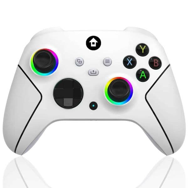 Upgraded 7 Colors RGB Wireless Controller XB023 for XBOXSteam with Dual VibrationAuto Turbo Function24G AdapterProgrammable Z260526