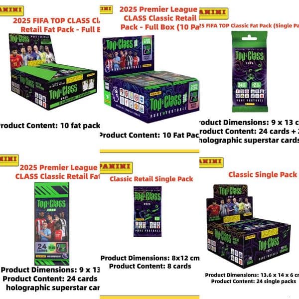 2025 Season PANINI Top Soccer Trading Cards Booster Pack - Limited Edition Signature Ballsuperstar Collection Fan Gift Y260526