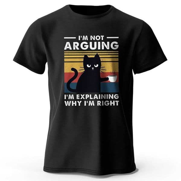 Mens I Am Not Arguing Printed T-Shirt 100 Cotton Oversized Classic Funny Graphic Ts for Men Women Summer Tops D260527