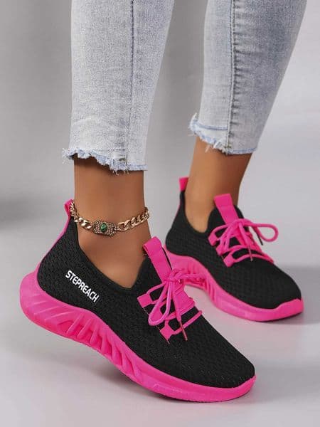 Spring New Product Womens Color blocked Casual Sports Shoes with Strap Comfortable Breathable Lightweight Wear resistant So Z260518