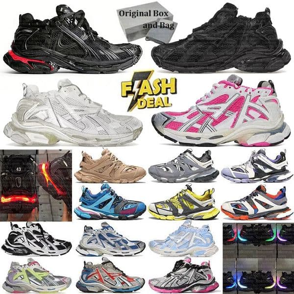 runers track led Sneakers Track Runners 7.0 7.5 3.0 Designer Platform All Black white Multicolor Pink Blue Grey Ancien Daddy men women trainers Tennis Shoes
