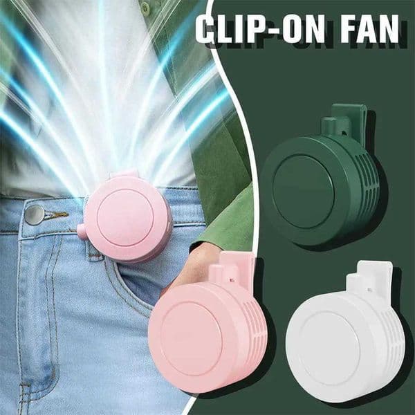 Small Clip Fan Portable Silent Mini Bladeless Electric Fan 3 Speeds Clip-on Usb Charging Fans For Shirt Whirlwind Waist ClipsR260527